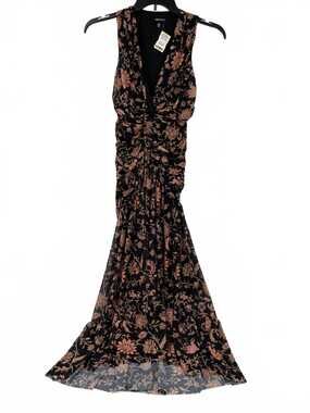 ruched maxi dress 4si3nna 4SI3NNA Tiered Cutout Maxi Dress
